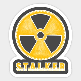 S.T.A.L.K.E.R - vintage style radioactive symbol Sticker